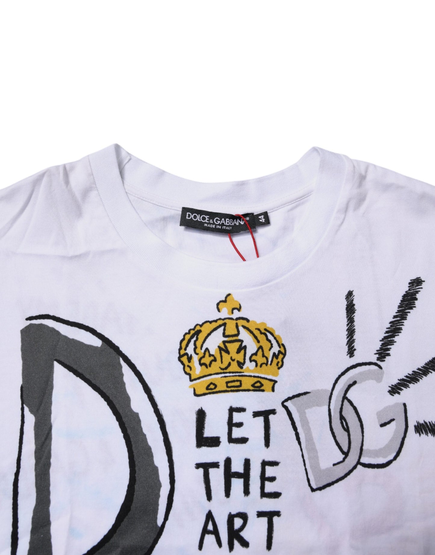 Dolce &amp; Gabbana Wit Grafisch T-shirt met Ronde Hals en Korte Mouwen