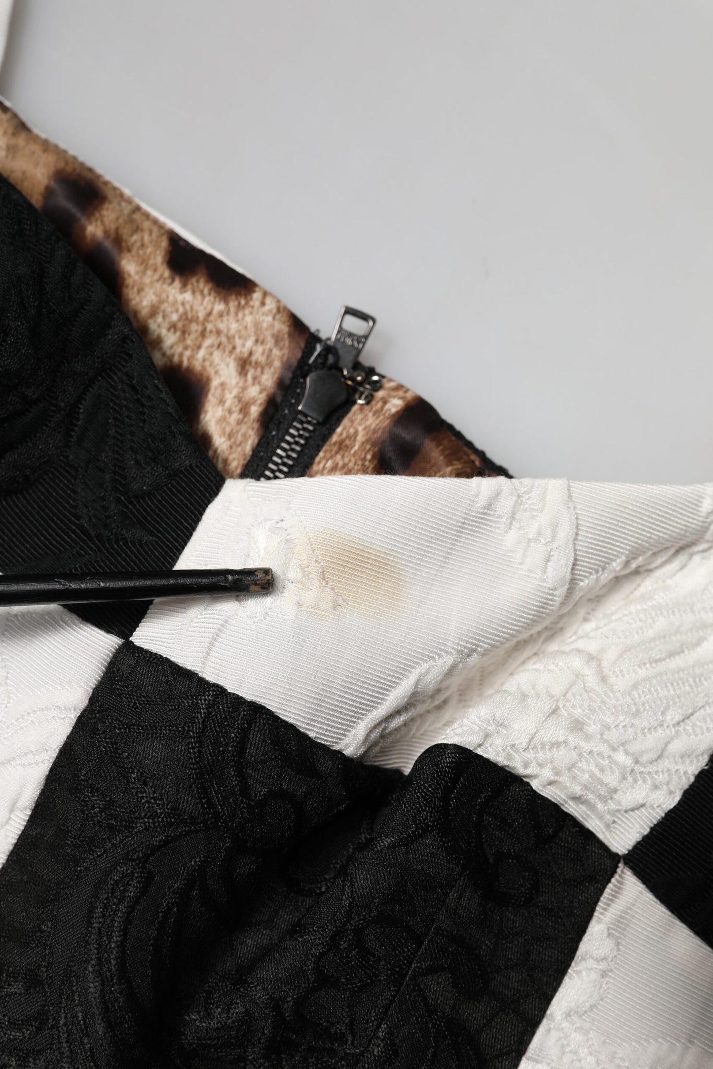 Dolce &amp; Gabbana zwart-wit gecropt bustier korset bh topje