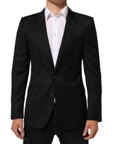 Veste de costume Dolce &amp; Gabbana MARTINI noire à 2 boutons