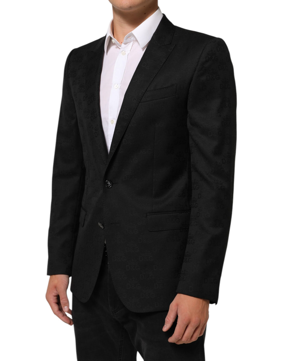 Veste de costume Dolce &amp; Gabbana MARTINI noire à 2 boutons