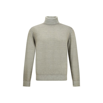 Cruciani Wool Green Turtleneck