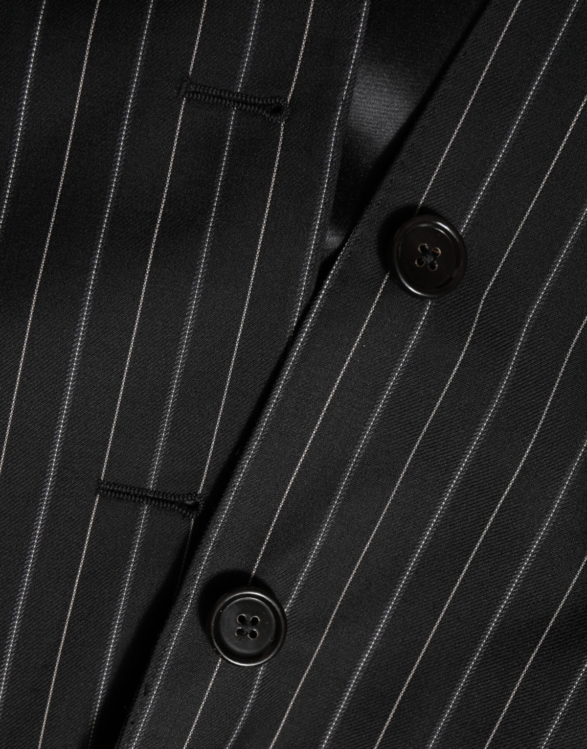 Dolce &amp; Gabbana Blazer de costume rayé noir MARTINI à 1 bouton