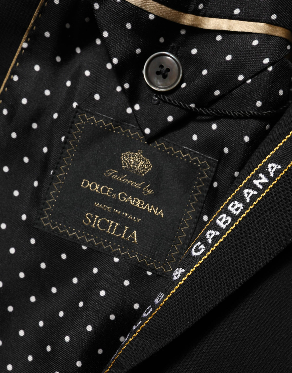 Dolce &amp; Gabbana, veste blazer SICILIA noire à double boutonnage