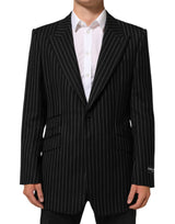 Blazer Dolce &amp; Gabbana à rayures noires, 2 boutons