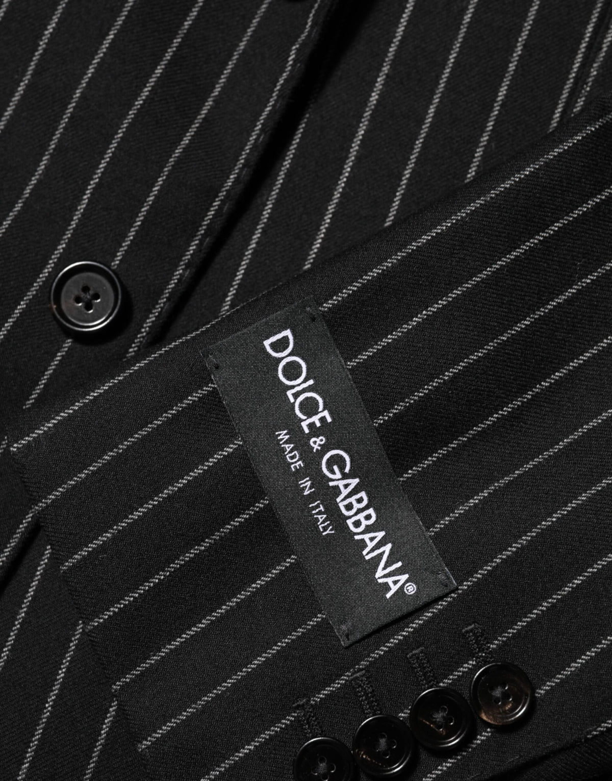 Blazer Dolce &amp; Gabbana à rayures noires, 2 boutons
