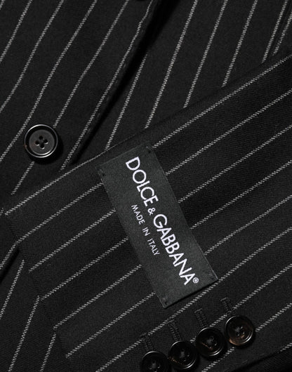 Dolce & Gabbana Black Stripes 2 Buttons Suit Jacket Blazer
