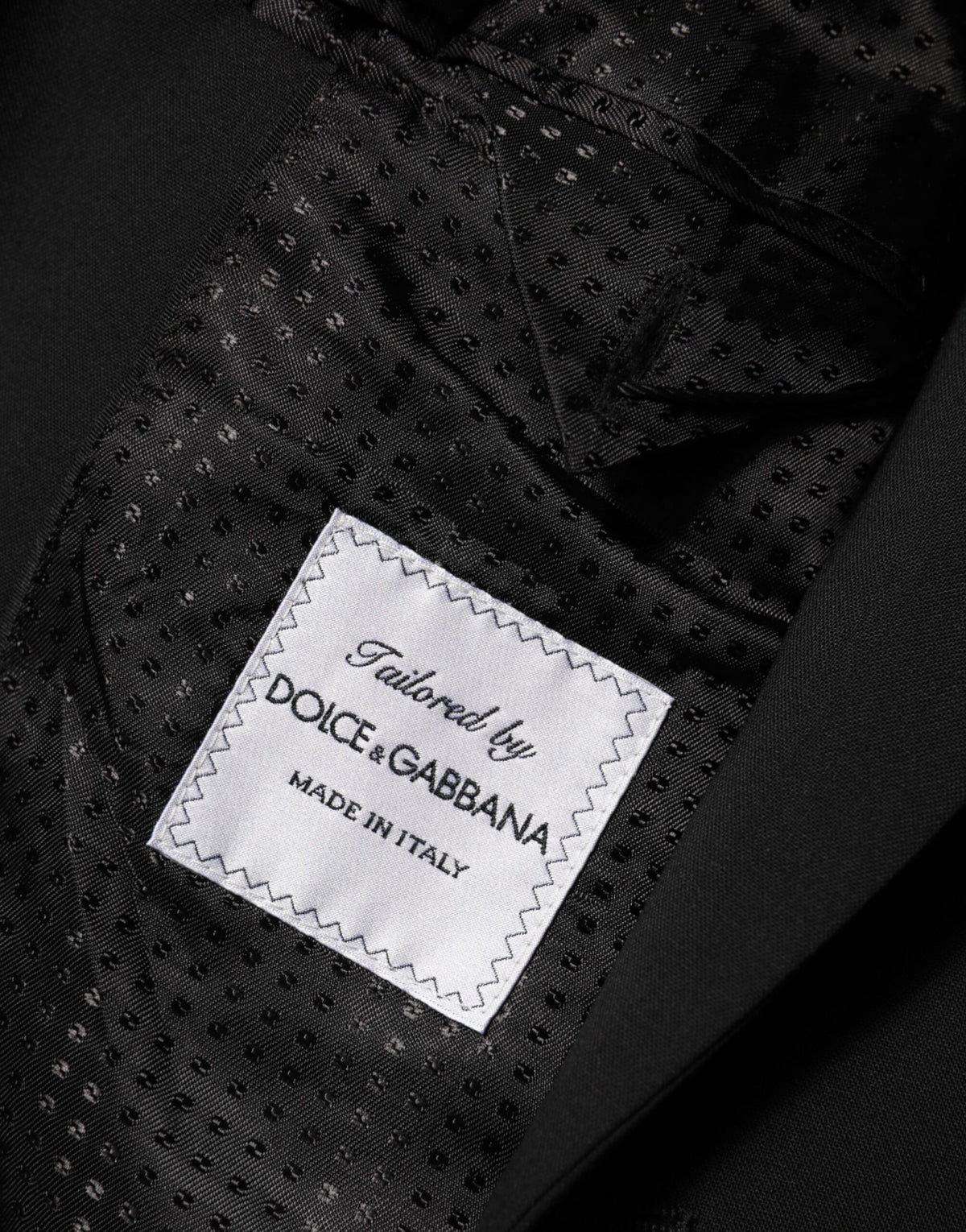 Dolce &amp; Gabbana Veste de costume homme en laine noire à 2 boutons