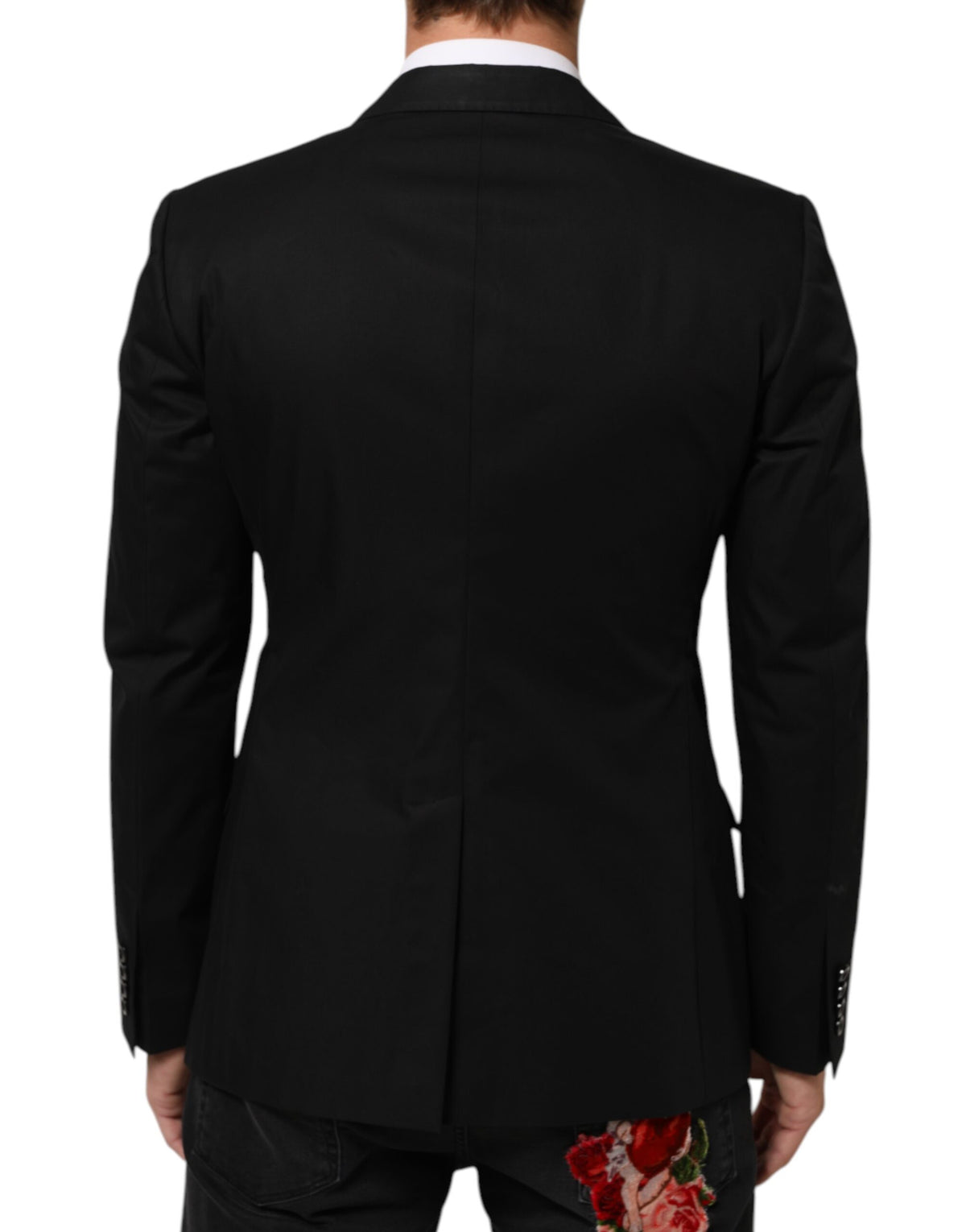Dolce &amp; Gabbana Veste de costume homme en laine noire à 2 boutons