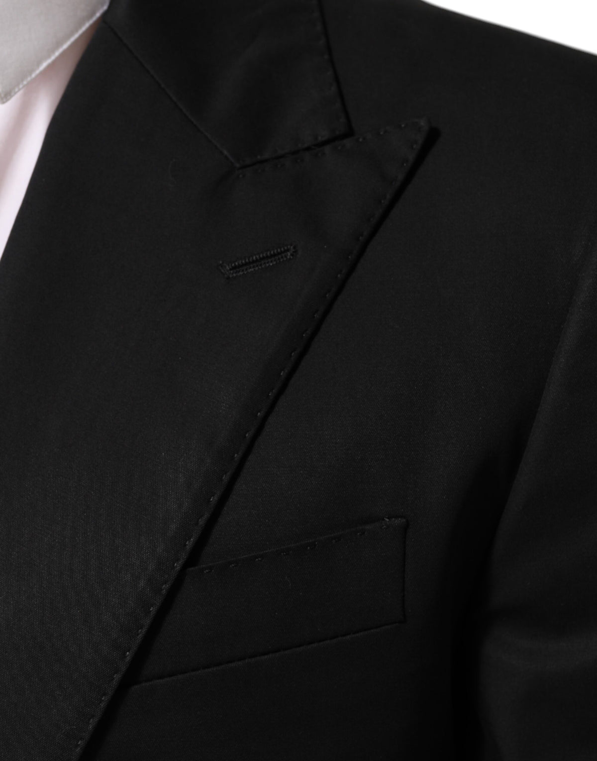 Dolce &amp; Gabbana Veste de costume homme en laine noire à 2 boutons
