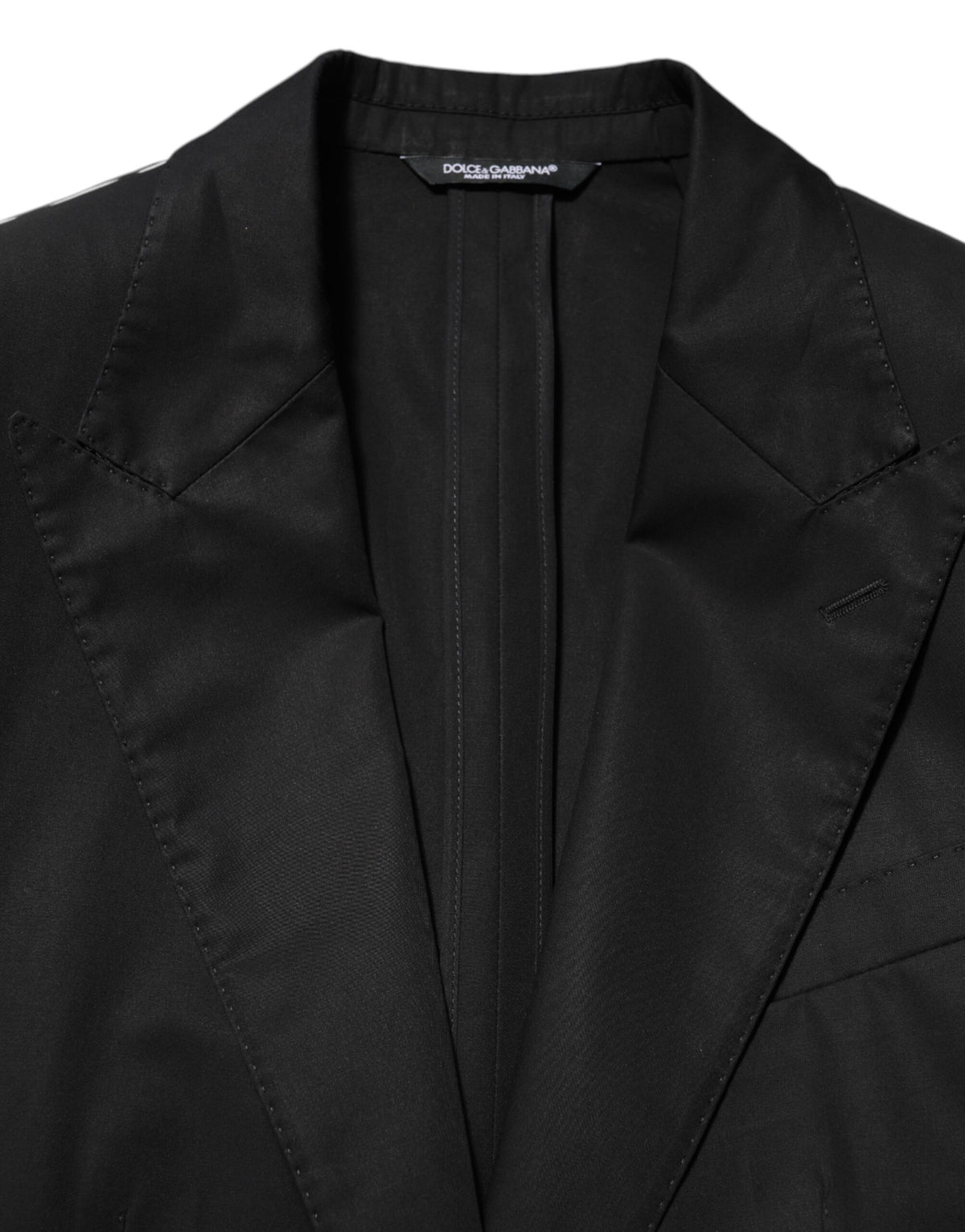 Dolce &amp; Gabbana Veste de costume homme en laine noire à 2 boutons