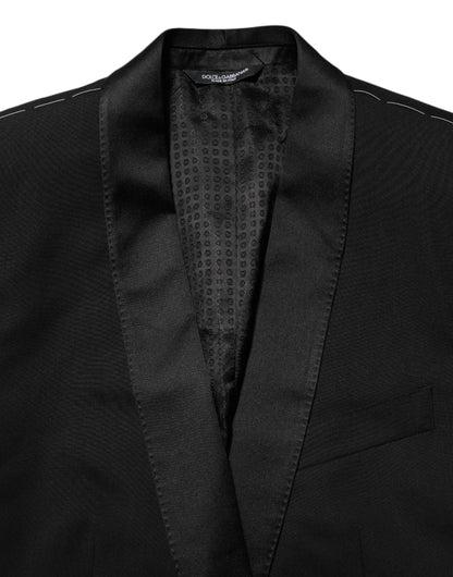 Dolce &amp; Gabbana, veste de costume blazer noire MARTINI à un bouton.