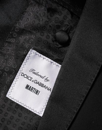 Dolce &amp; Gabbana, veste de costume blazer noire MARTINI à un bouton.