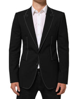 Veste de costume à 2 boutons Dolce & Gabbana noire SICILIA
