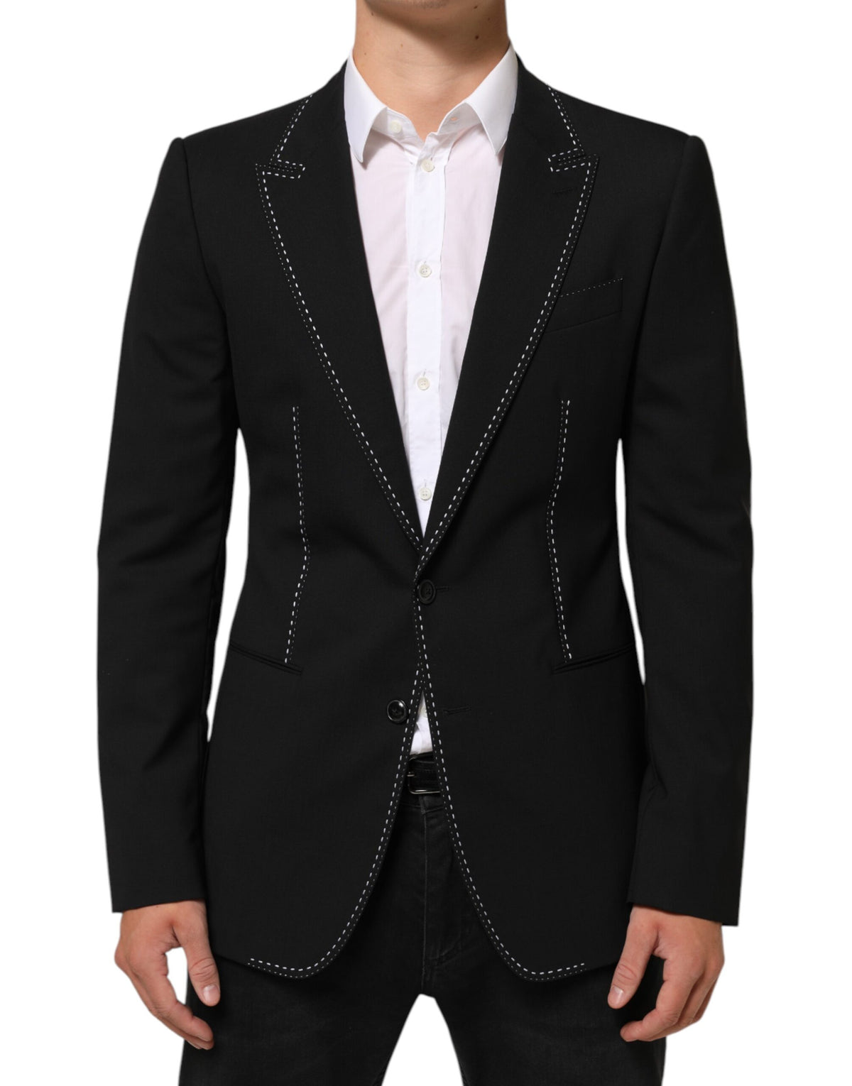 Veste de costume à 2 boutons Dolce & Gabbana noire SICILIA