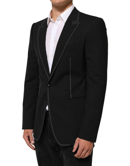 Dolce &amp; Gabbana - Blazer noir SICILIA à 2 boutons