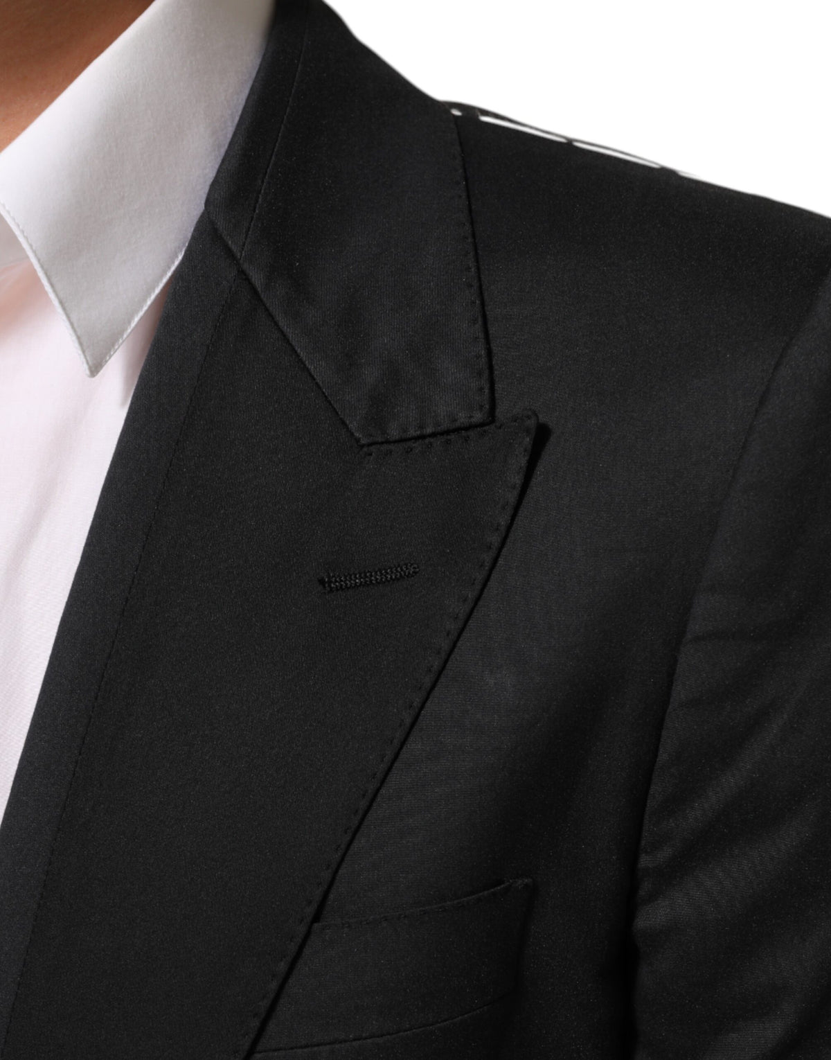 Veste de costume blazer Dolce & Gabbana en coton noir à 2 boutons