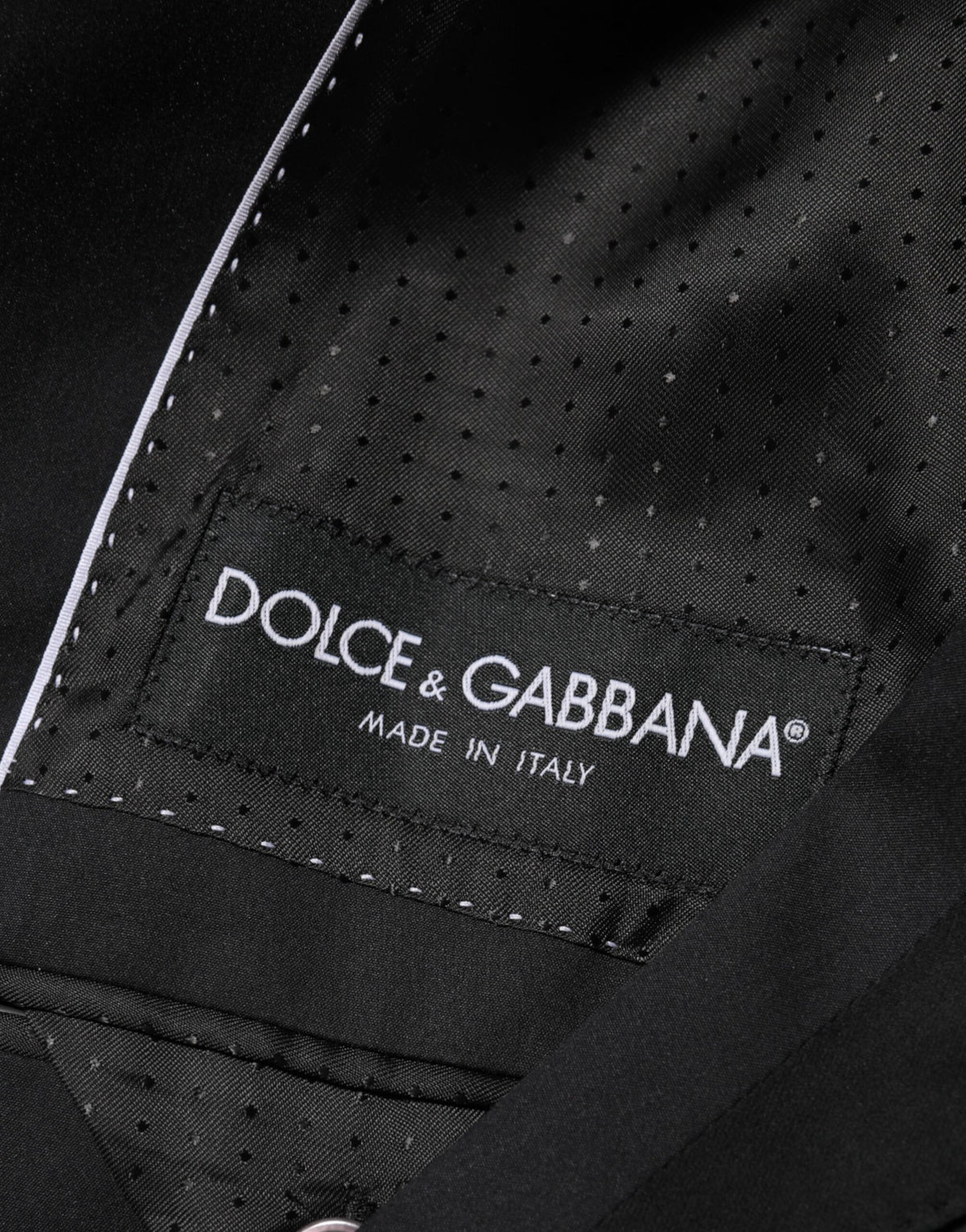 Veste de costume blazer Dolce & Gabbana en coton noir à 2 boutons