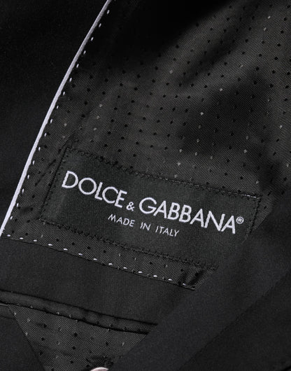 Blazer Dolce &amp; Gabbana en coton noir à 2 boutons