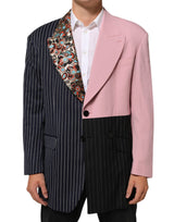 Veste Blazer Dolce & Gabbana Patchwork Multicolore Coupe Droite