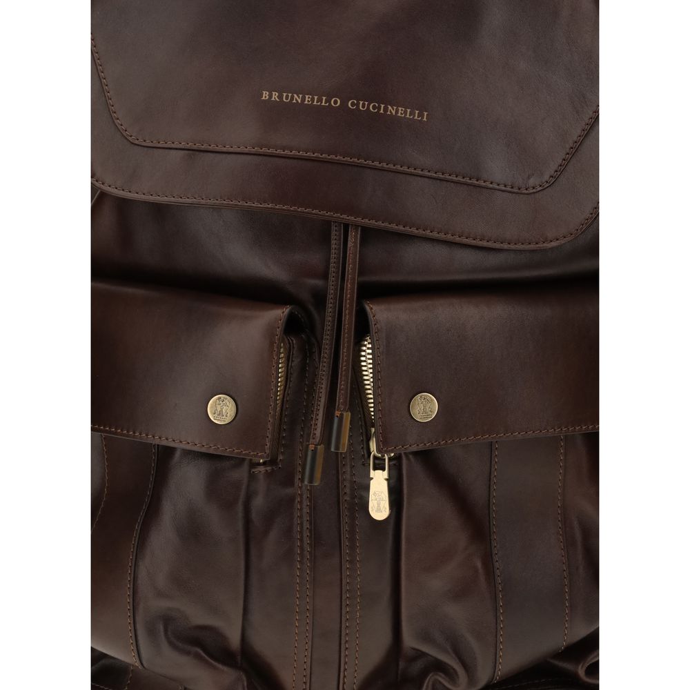 Sac à dos en cuir Brunello Cucinelli