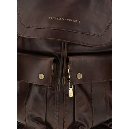 Sac à dos en cuir Brunello Cucinelli
