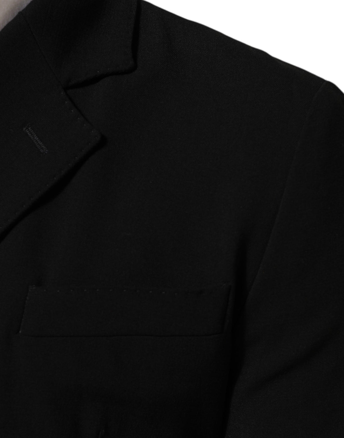 Veste Blazer Croisée Homme en Laine Noire Dolce & Gabbana