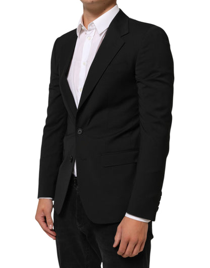 Dolce &amp; Gabbana, veste de costume noire STAFF à 2 boutons.