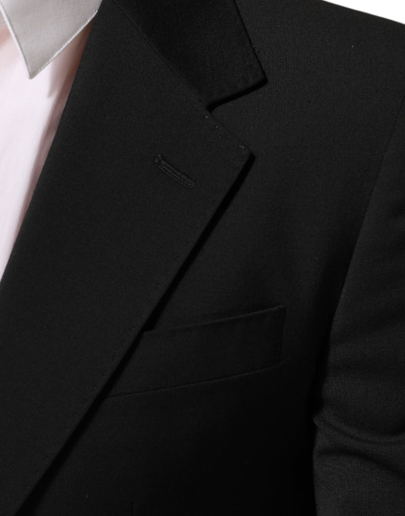 Veste de costume / blazer Dolce & Gabbana noire STAFF à 2 boutons
