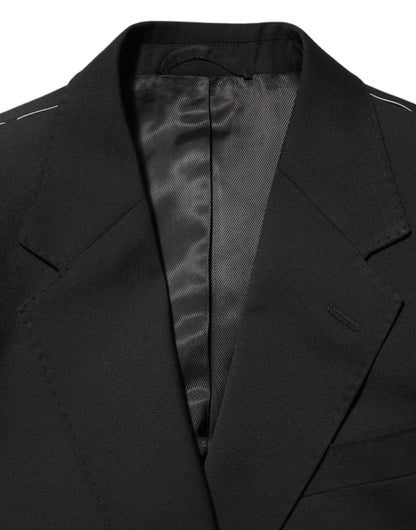 Dolce &amp; Gabbana, veste de costume noire STAFF à 2 boutons.