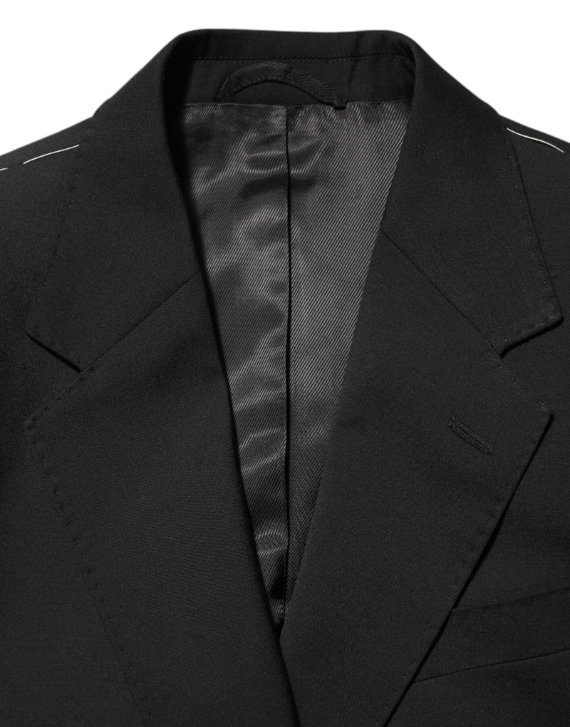 Veste de costume / blazer Dolce & Gabbana noire STAFF à 2 boutons