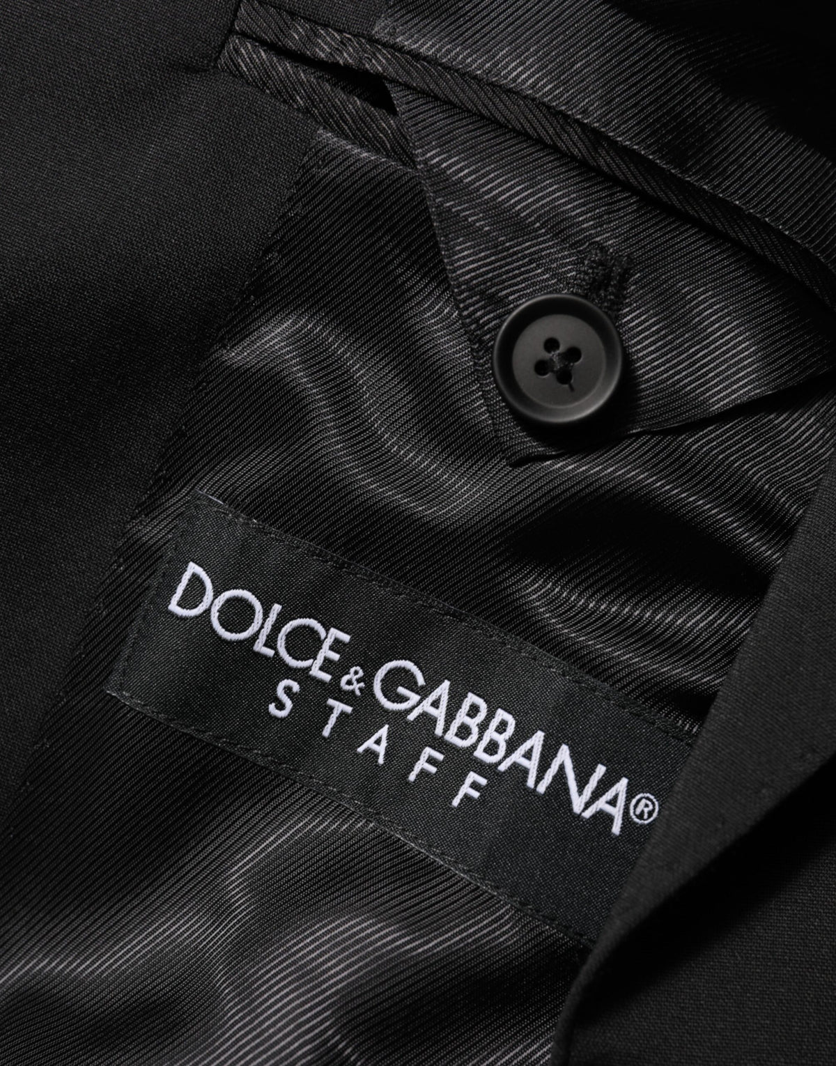 Veste de costume / blazer Dolce & Gabbana noire STAFF à 2 boutons