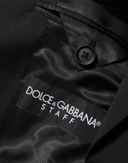 Dolce &amp; Gabbana, veste de costume noire STAFF à 2 boutons.