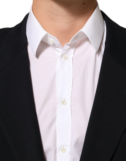 Dolce &amp; Gabbana Zwart Viscose Pak Blazer met 2 Knopen