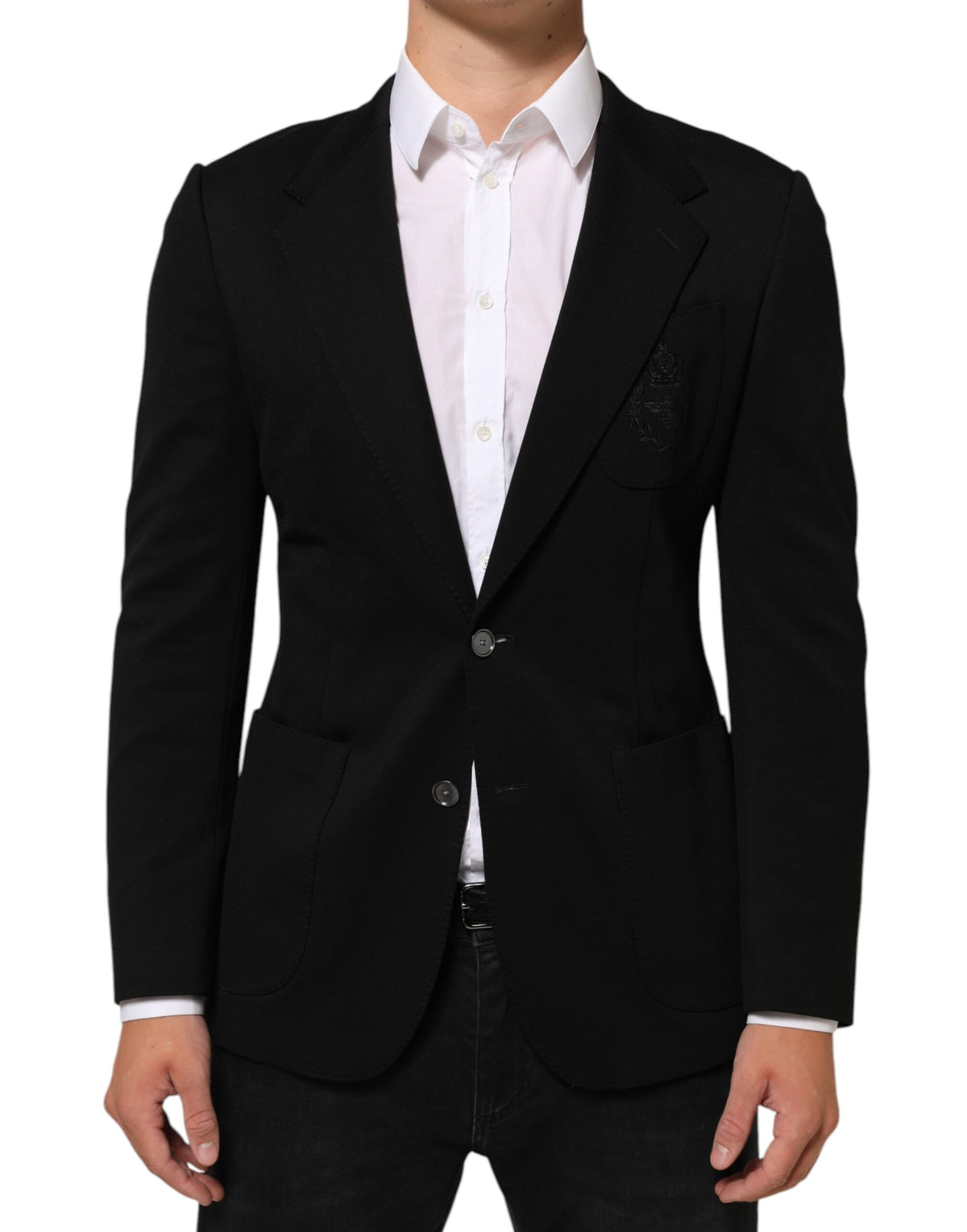 Veste de costume Dolce & Gabbana en viscose noire à 2 boutons