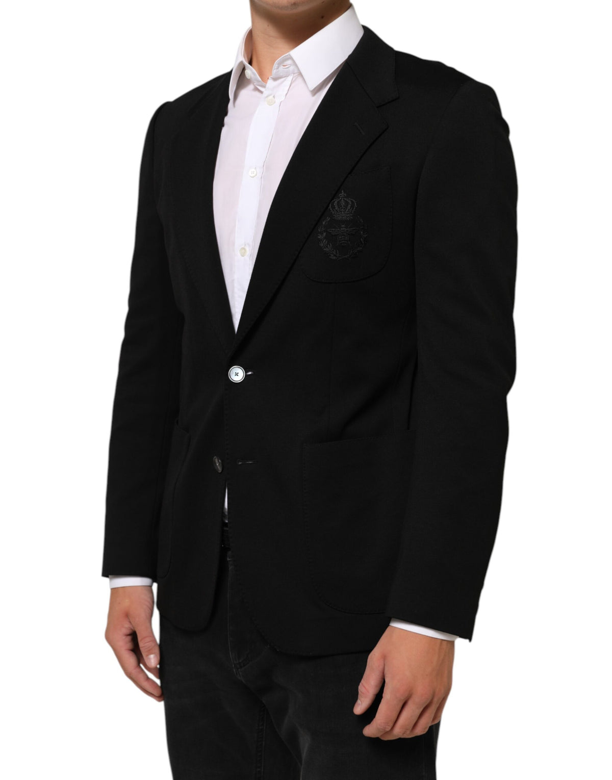 Veste de costume Dolce & Gabbana en viscose noire à 2 boutons