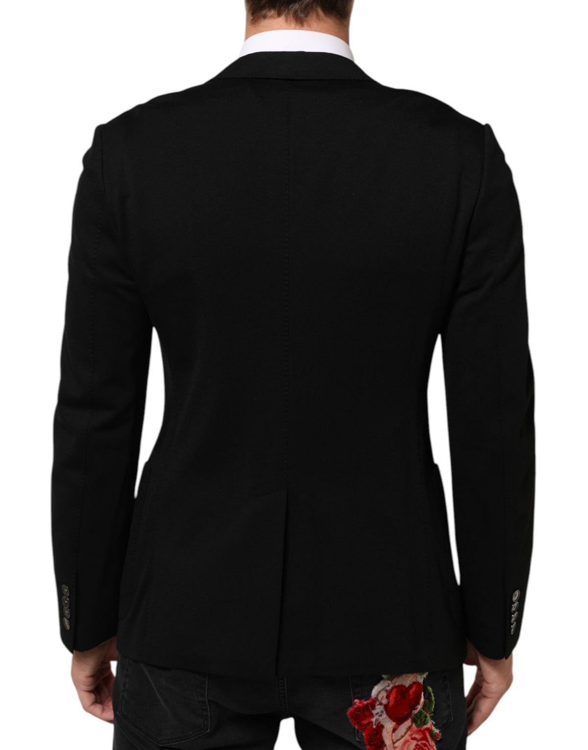 Veste de costume Dolce & Gabbana en viscose noire à 2 boutons