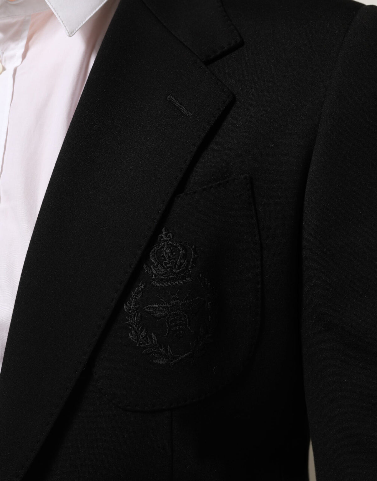 Veste de costume Dolce & Gabbana en viscose noire à 2 boutons