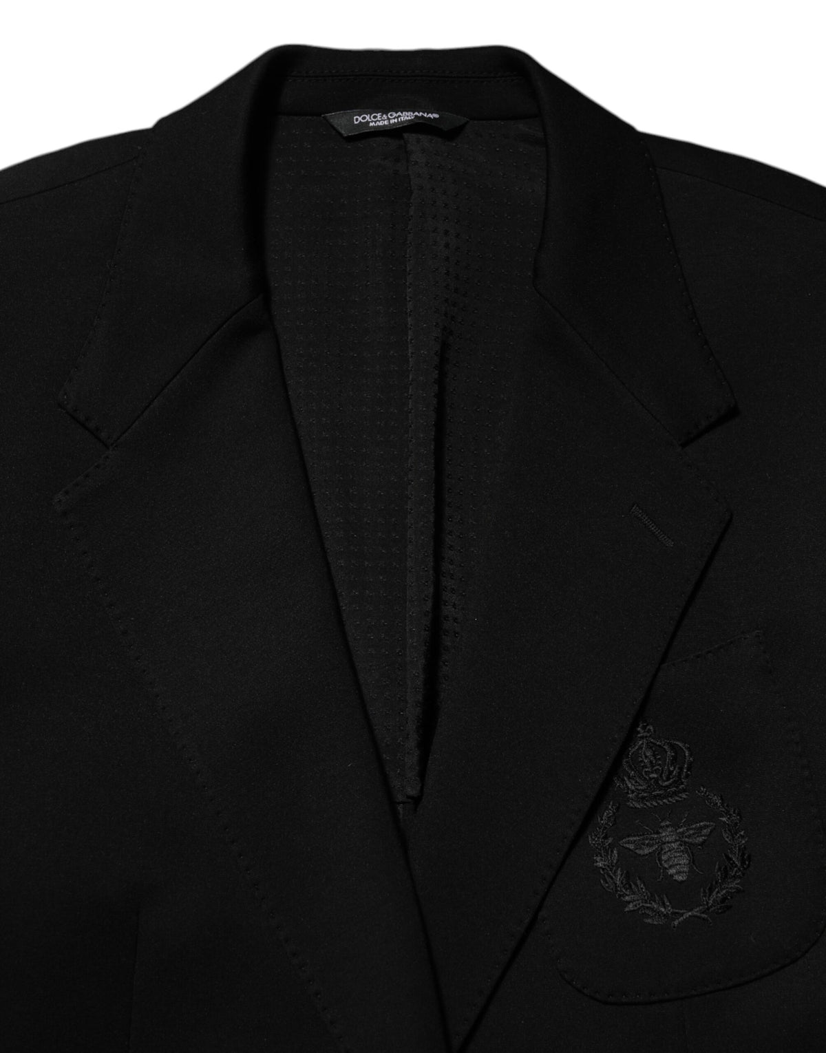 Veste de costume Dolce & Gabbana en viscose noire à 2 boutons