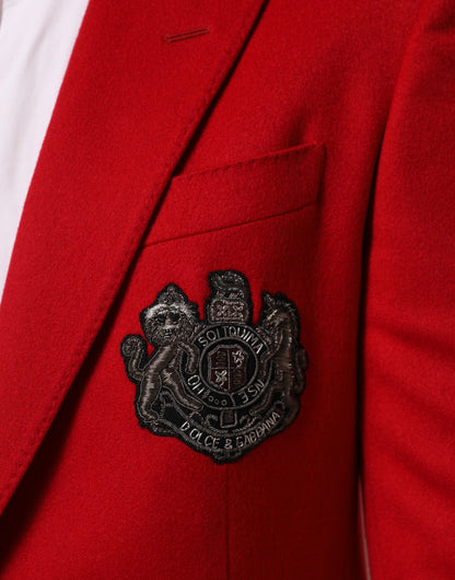 Blazer en cachemire rouge à 2 boutons de Dolce &amp; Gabbana