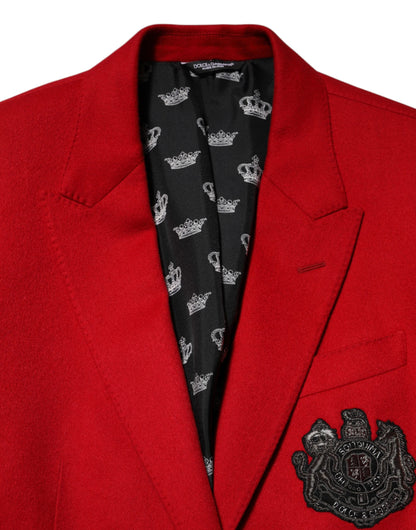 Blazer en cachemire rouge à 2 boutons de Dolce &amp; Gabbana