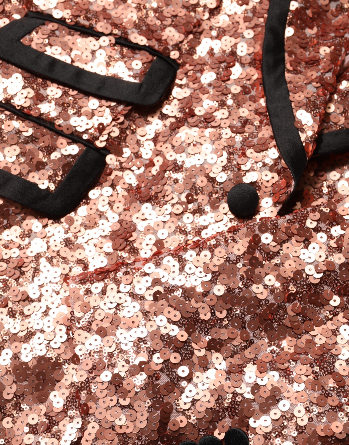Blazer en costume pour homme Dolce &amp; Gabbana SICILIA rose à paillettes, à un bouton.