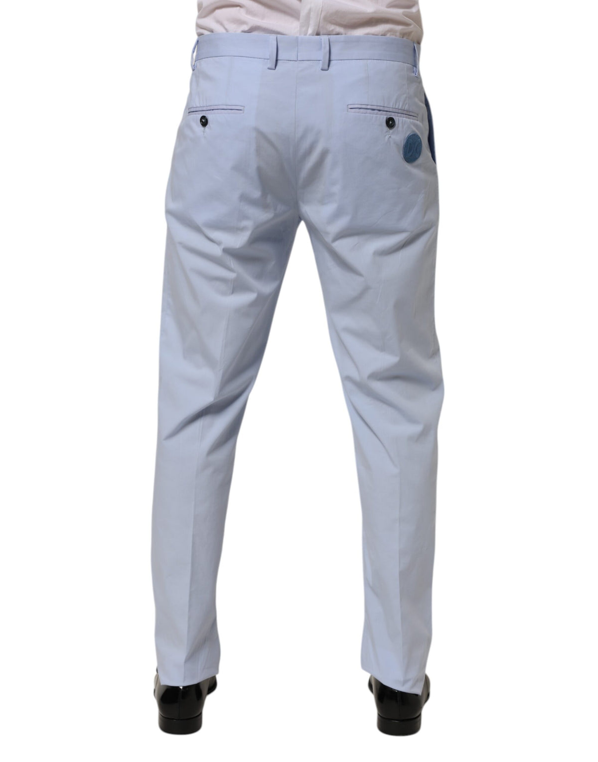 Pantalon fuselé extensible en coton pour homme Dolce & Gabbana Light Blue
