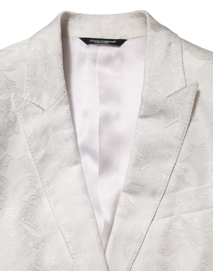 Costume formel MARTINI 2 pièces en brocart blanc de Dolce &amp; Gabbana