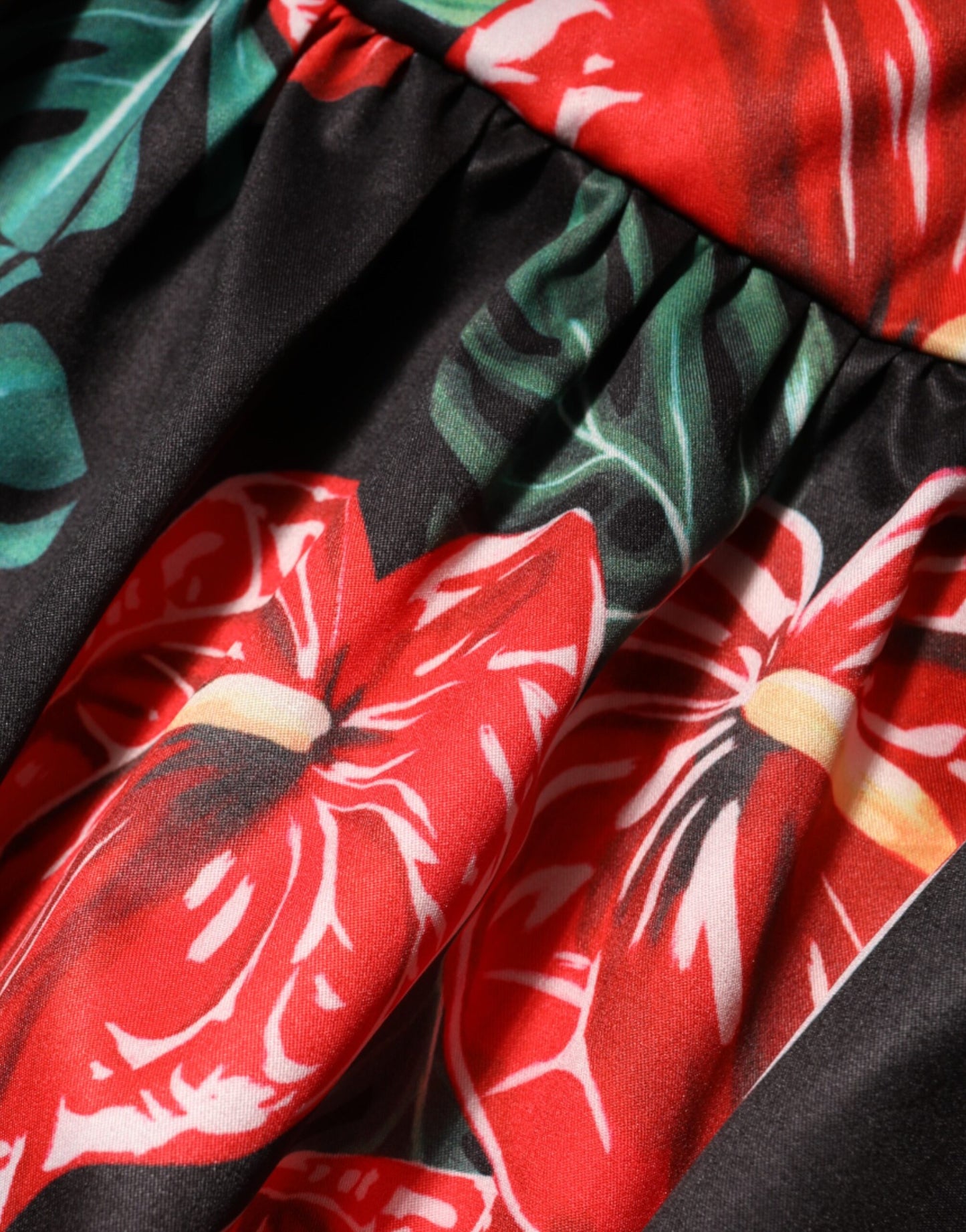 Dolce &amp; Gabbana Multicolor Floral Cotton Poplin Midi-jurk