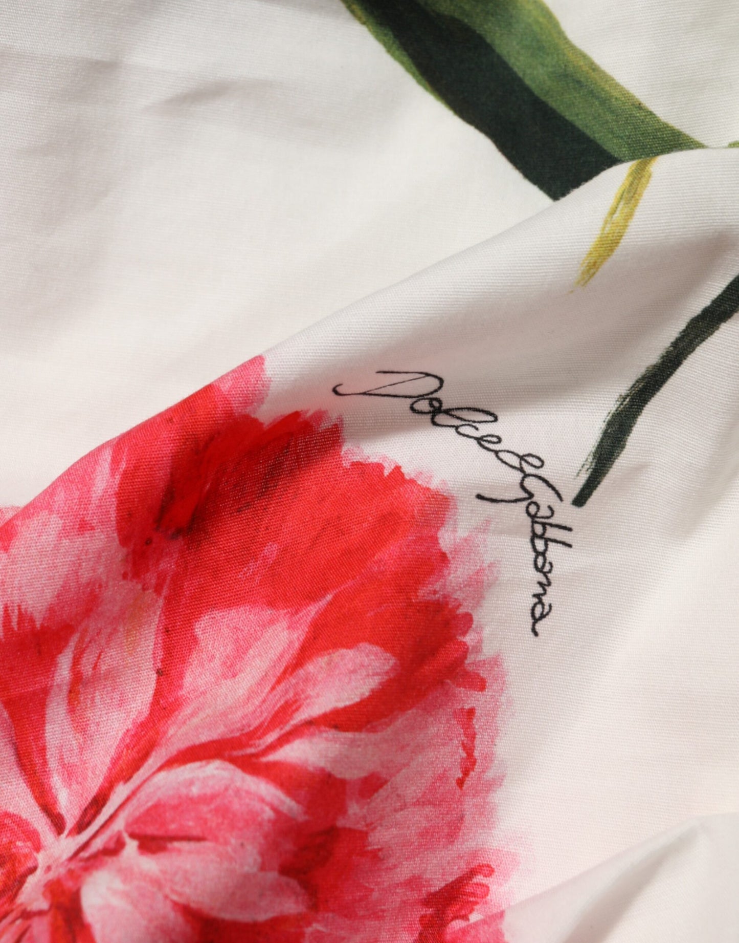 Dolce &amp; Gabbana Witte Bloemen Een Schouder Schede Jurk