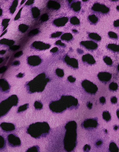 Dolce &amp; Gabbana Violet Leopard Sheath Bodycon Mini-jurk