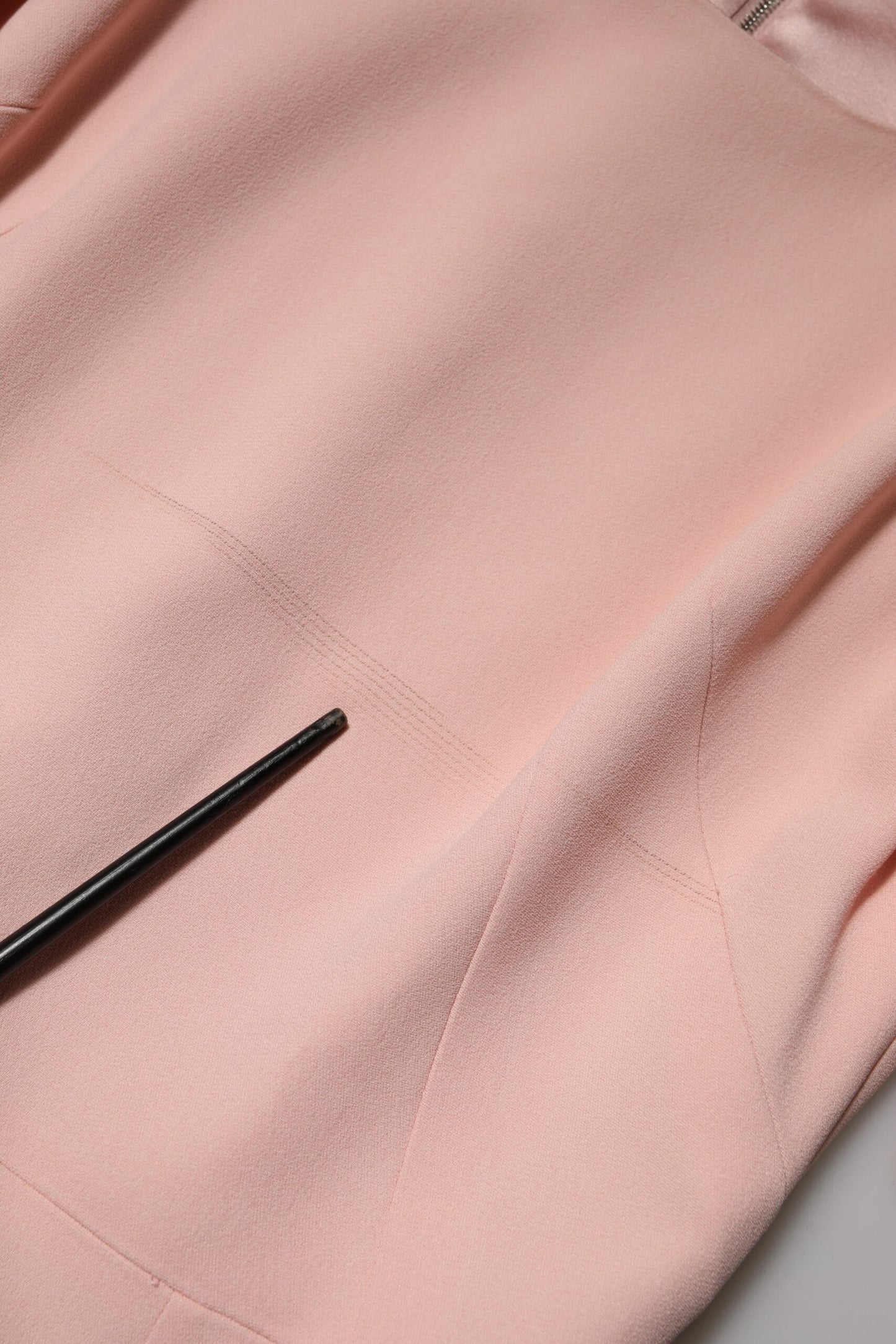 Dolce &amp; Gabbana roze viscose fit uitlopende kokerjurk midi