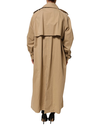 Dolce &amp; Gabbana kaki dubbelbrestige trenchcoatjas