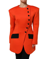 Dolce & Gabbana Red Buttoned Down Women's Trench Coat Jacket