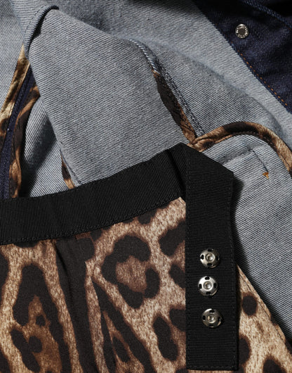 Dolce &amp; Gabbana donkerblauwe katoenen denim jas met kraag